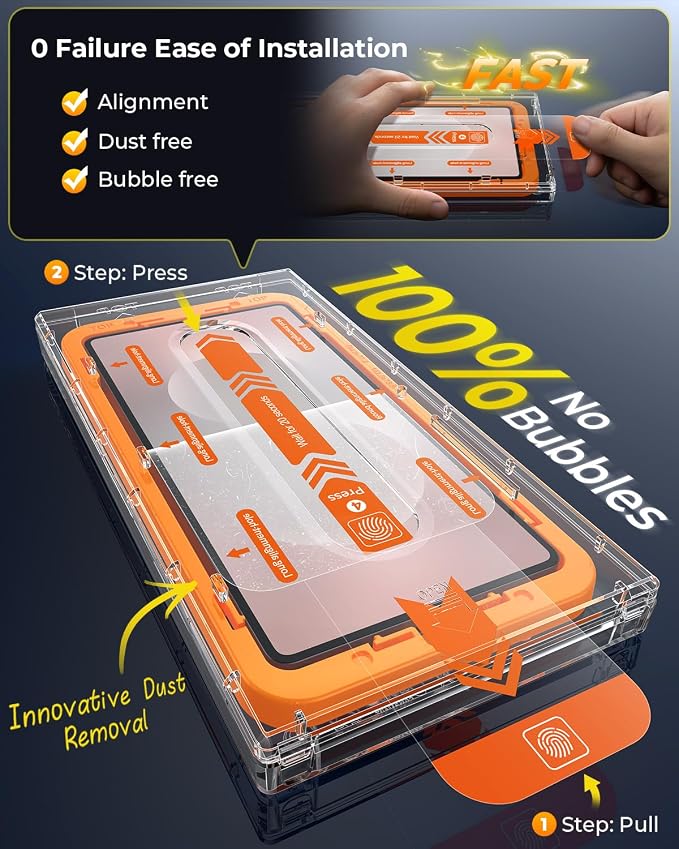 MRGLAS 2+2 Packs for Samsung Galaxy S25 Edge Screen Protector 6.7'' - Image 2