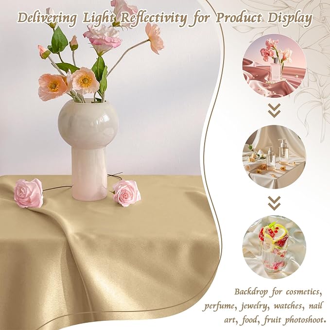 RUDONG M Satin Photography Backdrop 3.3x2.5ft - Image 5