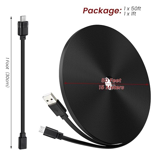 weishan 50ft Power Extension Cable Compatible - Image 8
