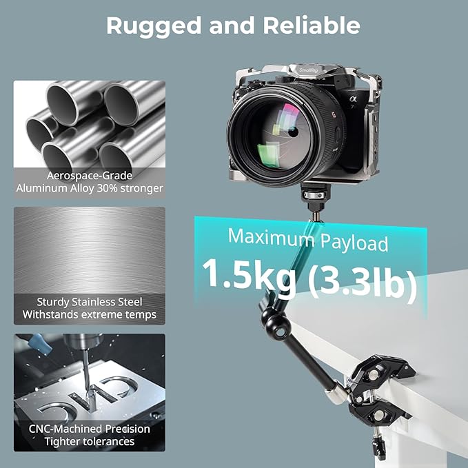 SMALLRIG 12.9 Inches Magic Arm Clamp, - Image 5