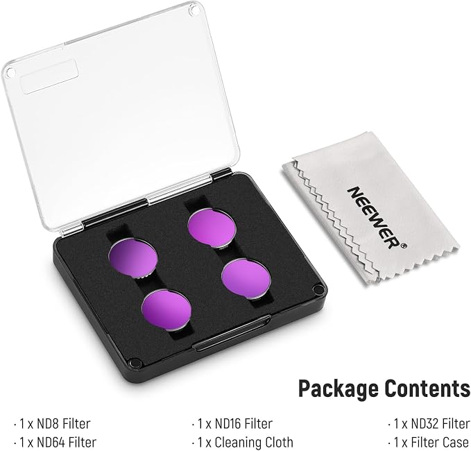NEEWER GO 3S ND Filter Set, ND8 ND16 ND32 ND64 Neutral Density Lens Filter - Image 7