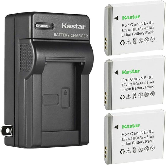 Kastar 3-Pack Battery and AC Wall Charger Replacement by Kastar
