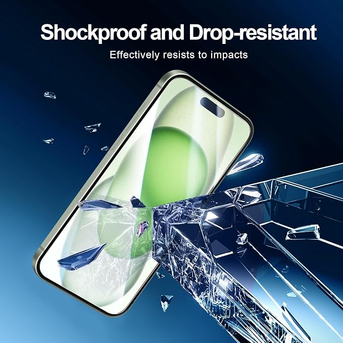NEW'C 3x for iPhone 15 Plus Screen Protector+ 3x Camera Lens Protector - Image 6