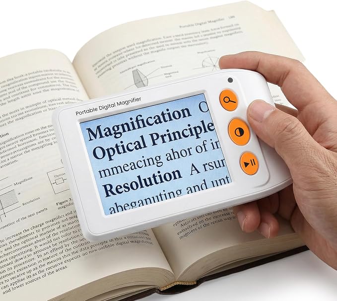 3.5 Inch Electronic Magnifier, 2X-25X Reading Aid by Unknown