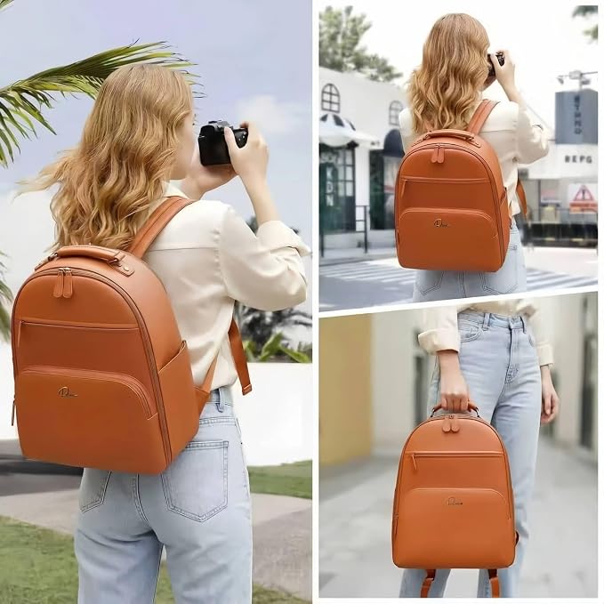 Camera Backpack Classic PU Leather - Image 8