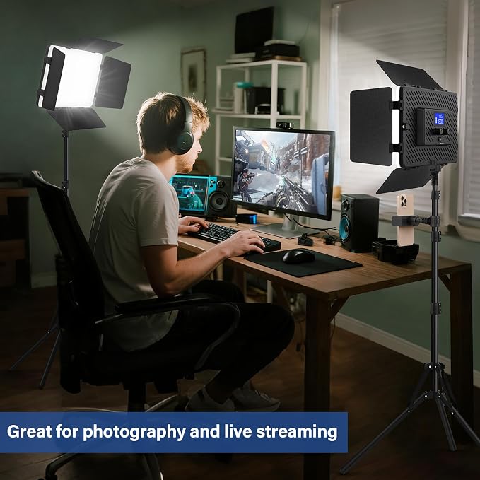 2 Pack Led Video Light Kit - Image 8