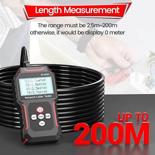 NF‑8209S Network Cable Tester – Upgrade LAN Network Cable, Ethernet Cable Tester - Image 8