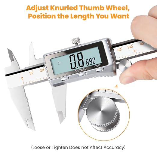 HARDELL Digital Caliper 12 Inch, Rechargeable All Metal Electronic Micrometer - Image 8