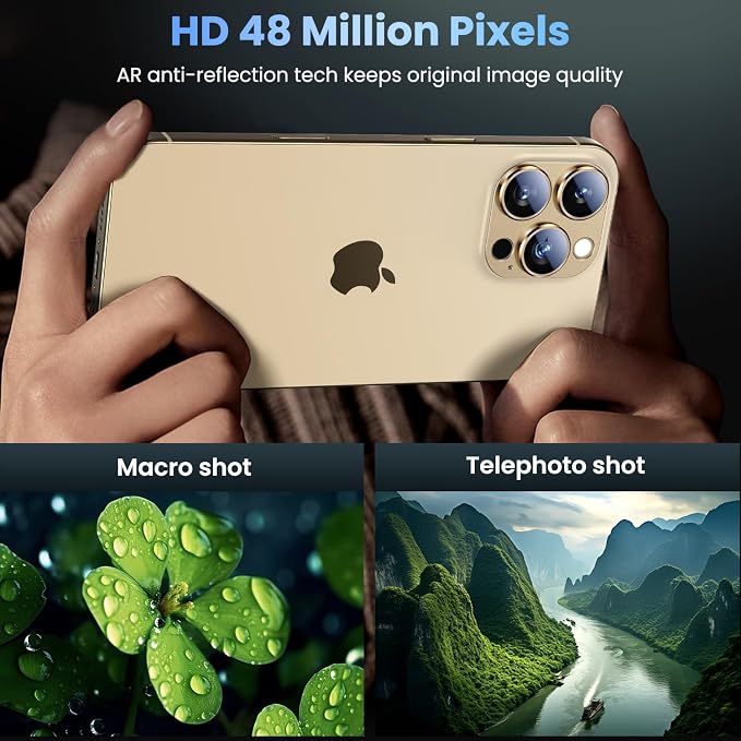 Uyiton Compatible with iPhone 16 Pro/iPhone 16 Pro Max Camera Lens Protector - Image 3