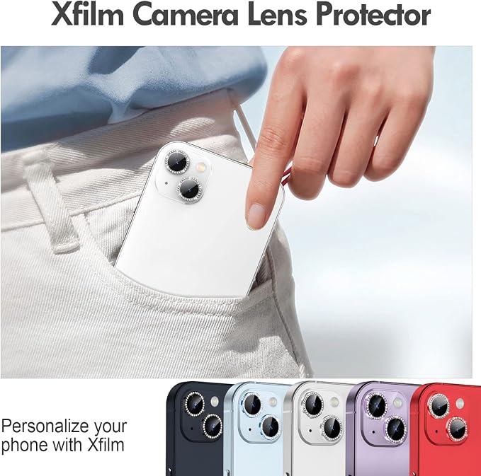 for iPhone 14 / iPhone 14 Plus Camera Lens Protector Bling, 9H Hardness - Image 5