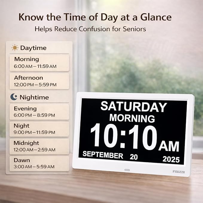 11.5'' Dementia Clocks for Seniors Extra Large, Senior Clocks - Image 3