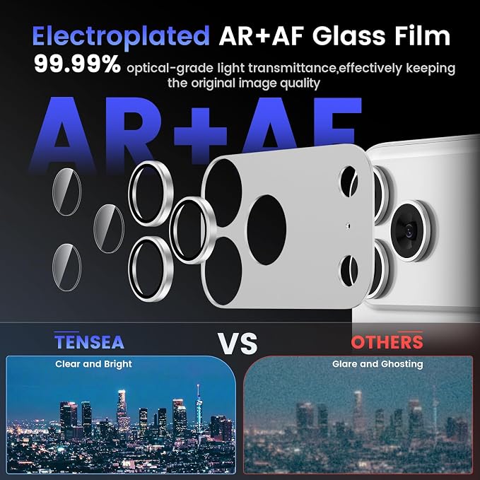 Tensea for iPhone 17 Pro Camera Lens Protector, Metal Aluminum Alloy Tempered - Image 3