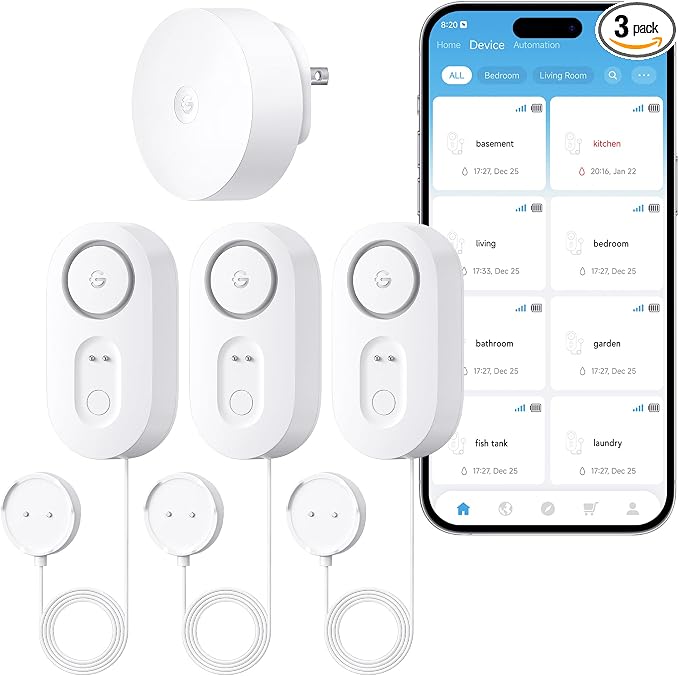 GoveeLife Upgraded Smart Water Leak Detector 1s by GoveeLife
