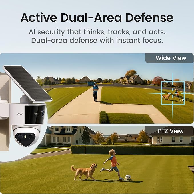 aosu T2 Pro Security Cameras Wireless Outdoor, 3K Dual Cam No Blind Spot - Image 4