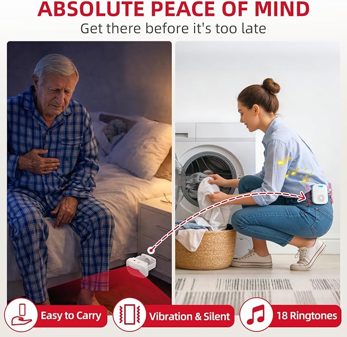 CallToU Bed Alarm for Elderly Adults Sensor Alarm and Fall Prevention for - Image 2