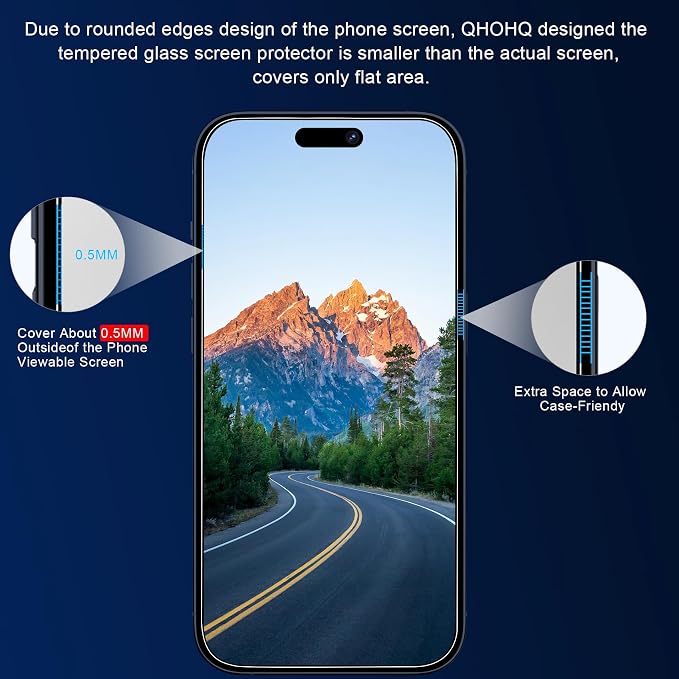 QHOHQ 3 Pack Privacy Screen Protector - Image 4