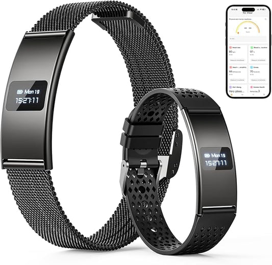 Smart Bracelet, Subscription-Free 24/7 Health Tracking, Heart Rate, HRV & Sleep by CCHEEN