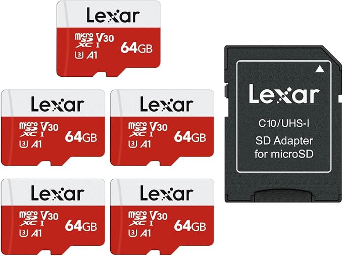 Lexar E-Series 64GB Micro SD Card 5 Pack, microSDXC UHS-I Flash Memory Card - Image 9