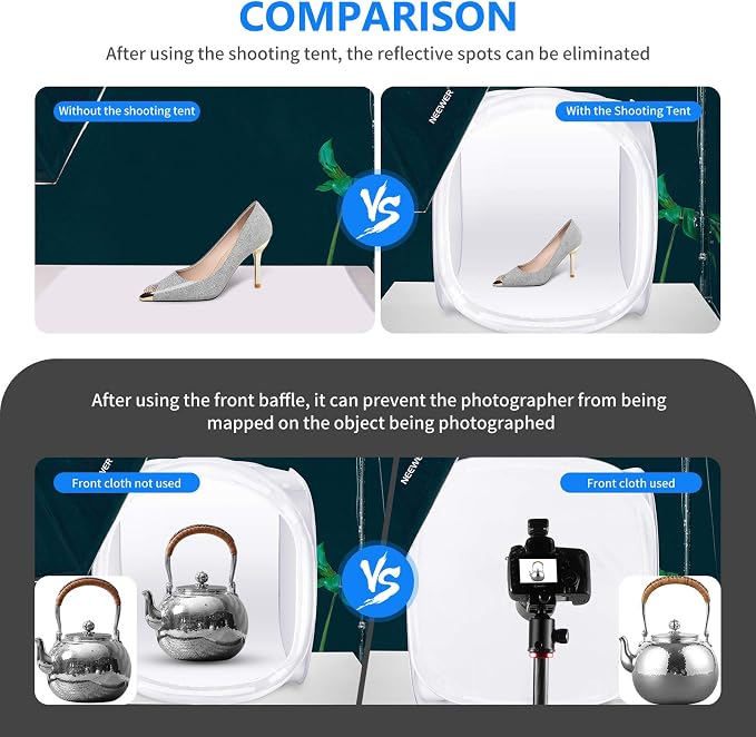 Neewer® 24x24 inch/60x60 cm Photo Studio Shooting Tent Light Cube Diffusion - Image 7