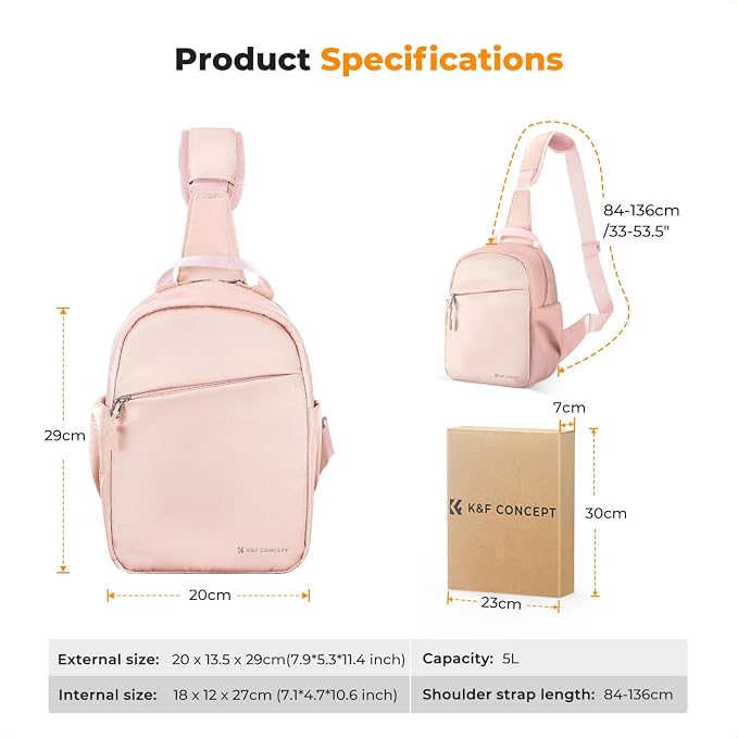 K&F CONCEPT Small Camera Bag for Photographer, Camera Sling Crossbody bag for - Image 6
