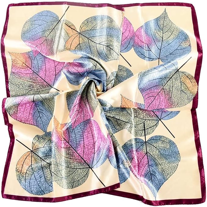 4Pcs Silk Head Scarves for Women Satin Hair Scarf 35”Large Square Bandana Silk - Image 2
