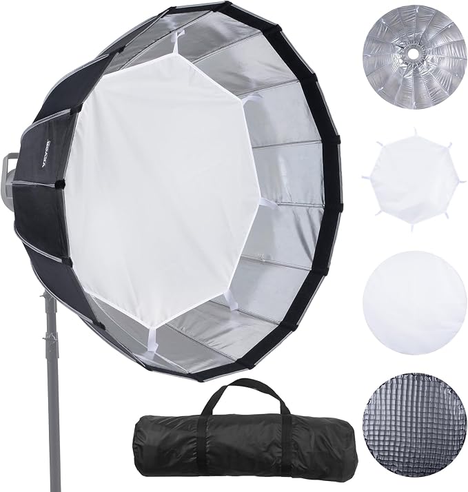 VEVOR Parabolic Softbox, 33 in / 850 mm, Quick Release and Quick Fold, - Image 9