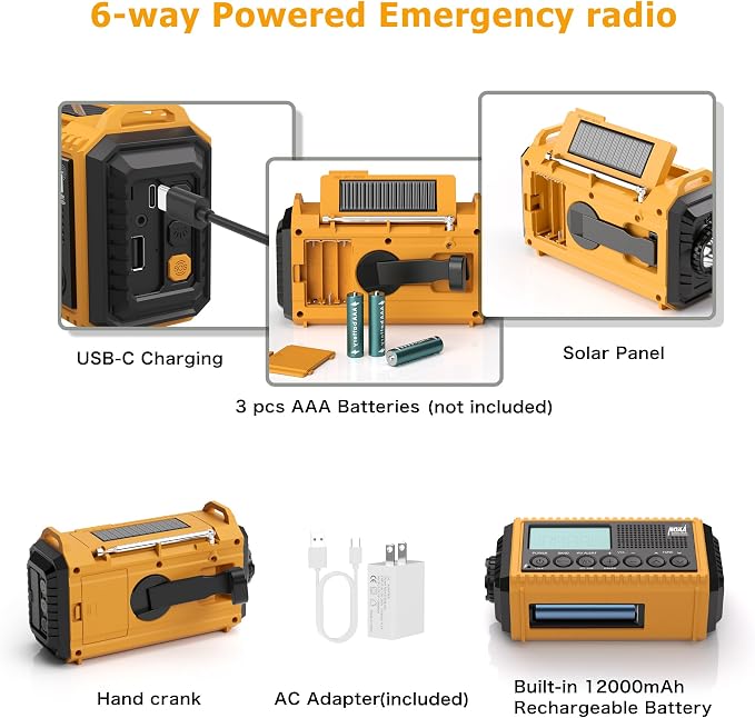 Eoxsmile Emergency Radio 12000mAh - Image 3