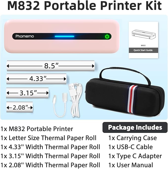 Phomemo M832 Portable Printers Wireless - Image 3