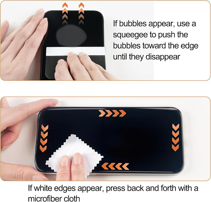 QHOHQ 3 Pack Screen Protector for iPhone 17 Pro Max + 1 Set Camera Lens - Image 9