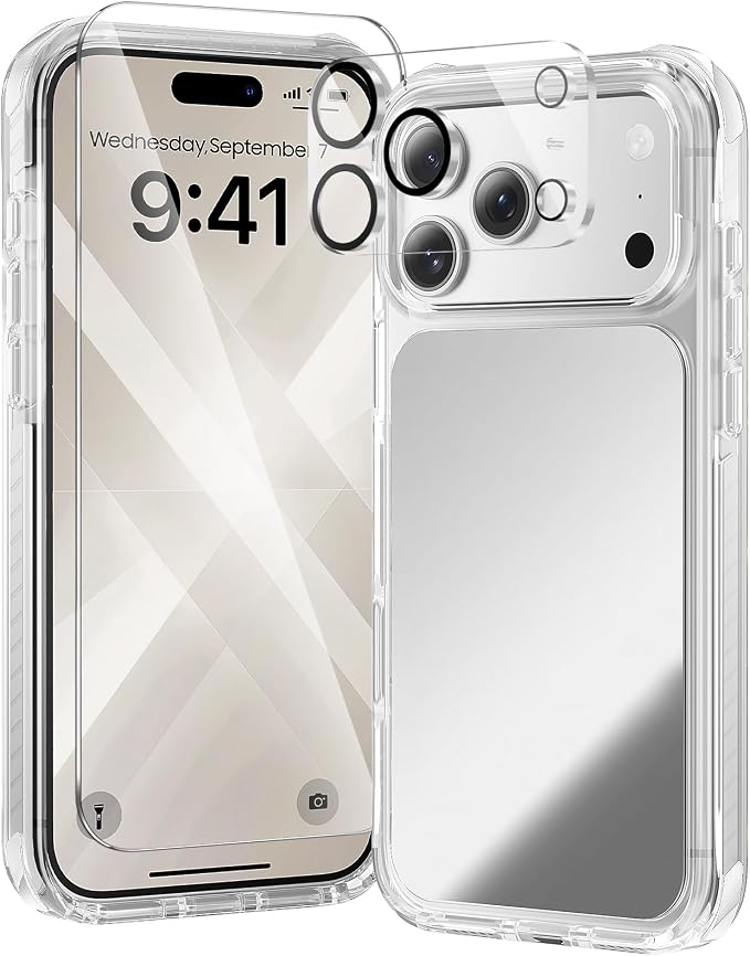 toushion 3 in 1 for Mirror iPhone 17 Pro Max Case, Fits MagSafe, Military-Grade by Unknown