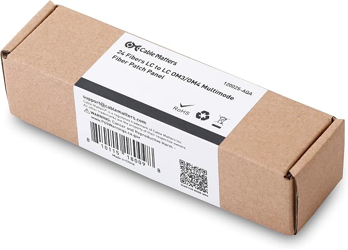 Cable Matters 24 Fibers LC to LC OM3/OM4 Multimode Fiber Patch Panel - Image 2