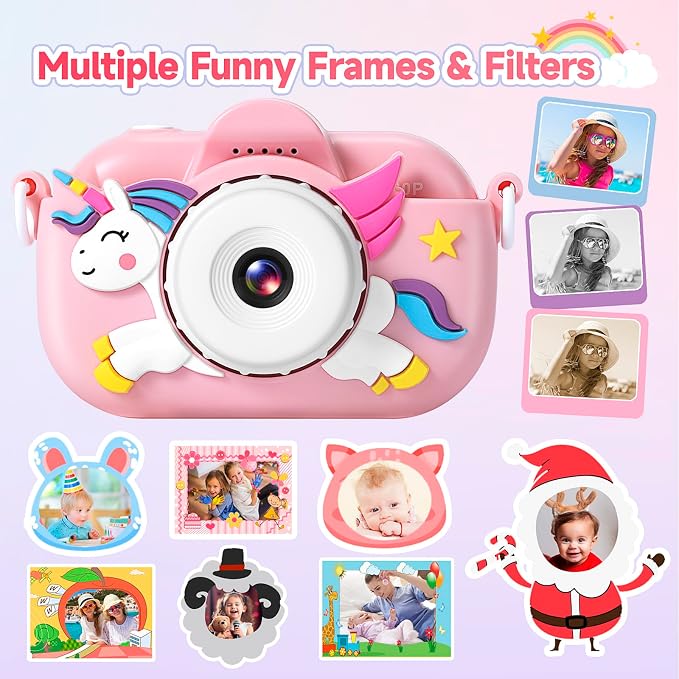 Kids Camera for Toddler Girls Boys Aged 3-9, YEEHAO 32MP Kids Toys Digital - Image 5