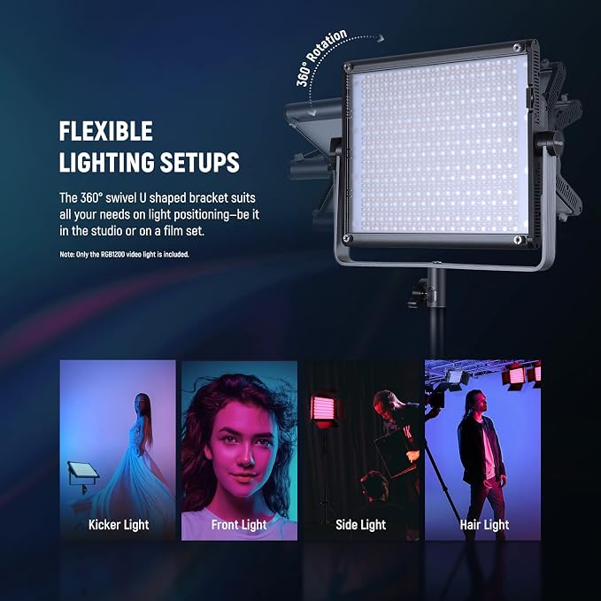 NEEWER RGB1200 RGB LED Video Light Panel - Image 8