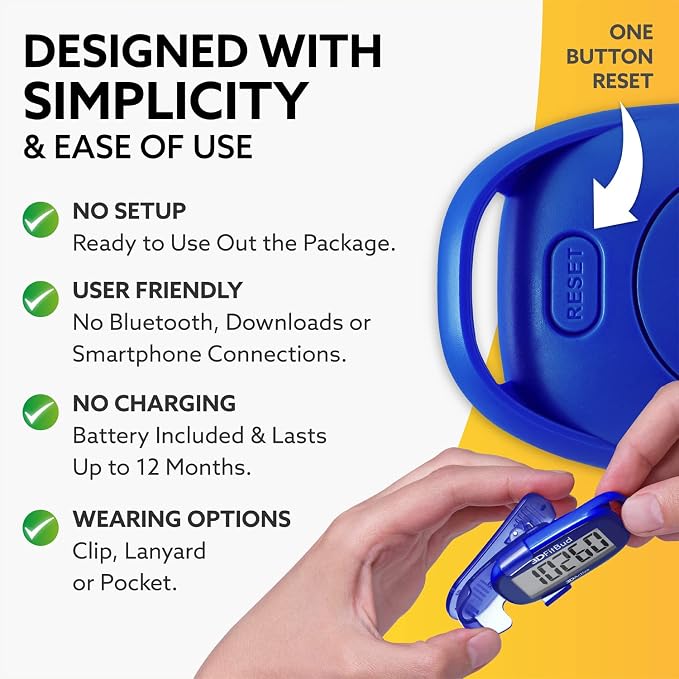 3DActive 3DFitBud Simple Step Counter Walking 3D Pedometer - Image 3