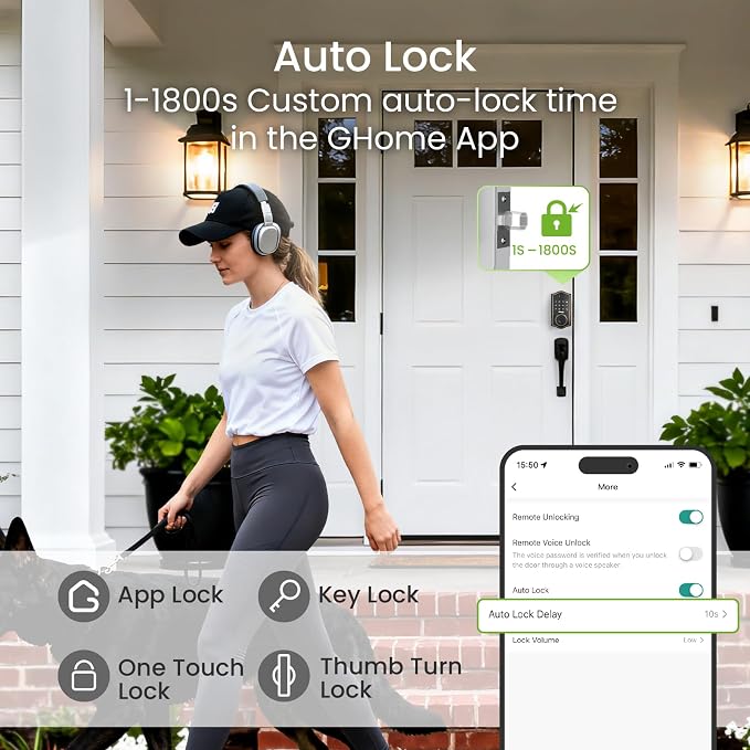 GHome Smart deadbolt Lock, Keyless Entry Door Lock - Image 7