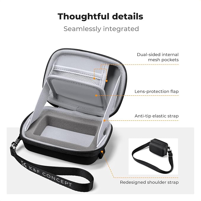 K&F CONCEPT Carrying Case for Digital Camera, Small Hard Shell Protective Case - Image 7