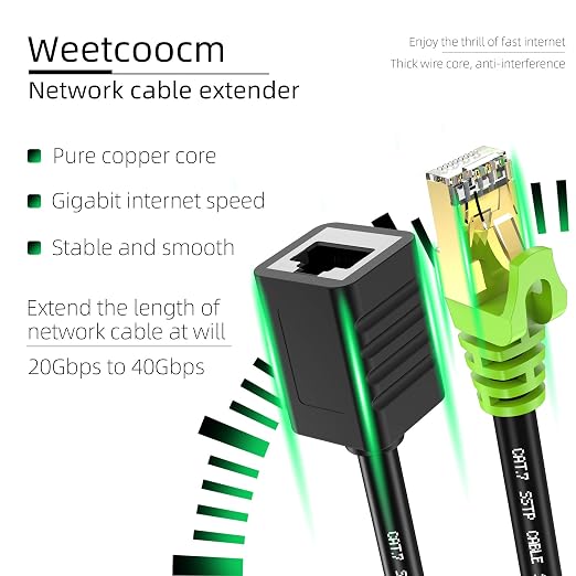 Ethernet Extension Cable 30ft, Network Cat6a Extension Patch Cable RJ45 Cords - Image 8