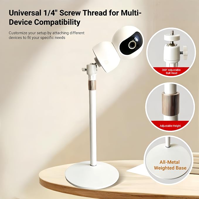 White Adjustable Height Metal Floor Stand - Image 6