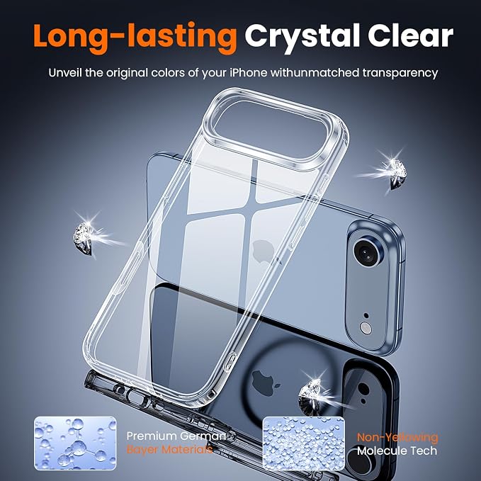 toushion 3 in 1 for iPhone Air Case Clear, Screen Protector *1 & Camera Lens - Image 4