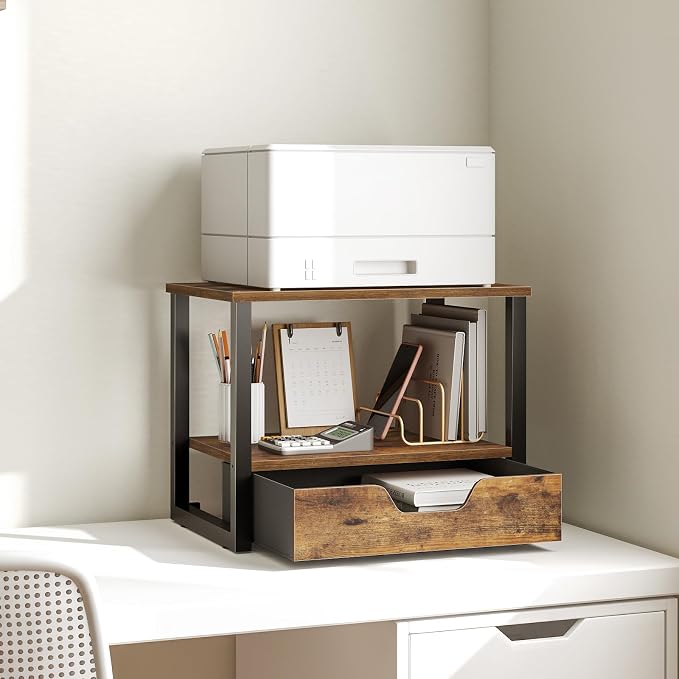 YATINEY Desktop Printer Stand, 2-Tier Printer Table - Image 2
