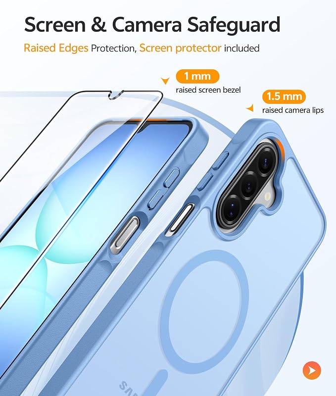 FNTCASE for Galaxy A17/A16 5G Phone Case: for Samsung A17 Cases Matte - Image 4