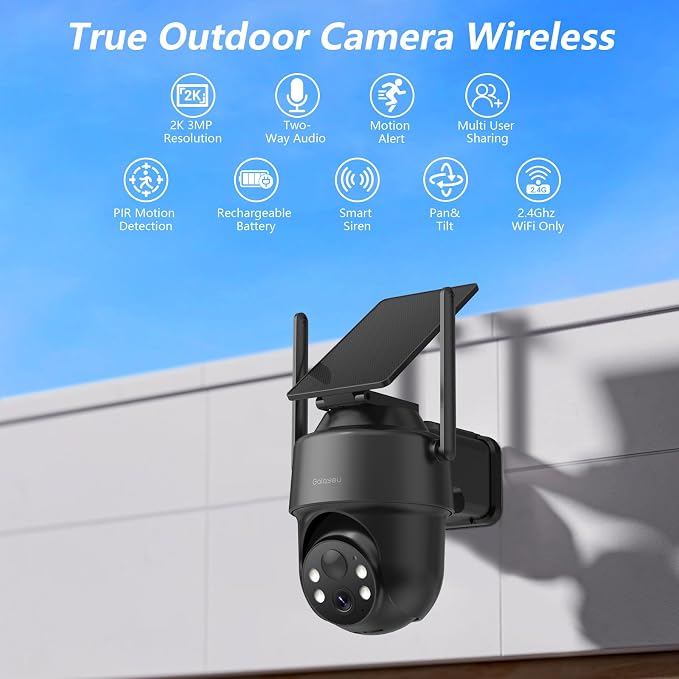 GALAYOU Solar Camera Outdoor Wireless- 2.4GHz WiFi Home Security Cameras - Image 3