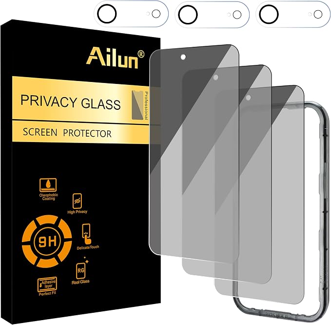 Ailun 3Pack for iPhone Air /17 Air Privacy Screen Protector+3Pack Camera Lens by Ailun