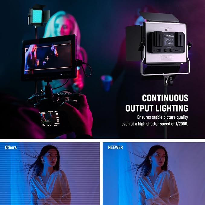 NEEWER Upgraded RGB LED Studio Video Light - Image 5