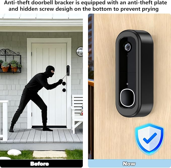 Adhesive Doorbell Camera Mount for Arlo Video Doorbell 2K, No-Drill Mounting - Image 5
