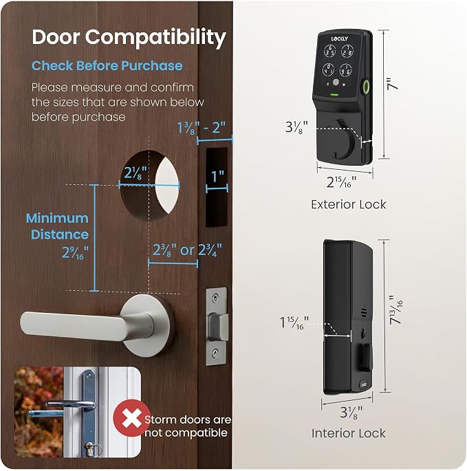 Lockly Guard Secure Pro Deadbolt PGD728WPU Commercial Smart Lock – UL10B/10C - Image 2