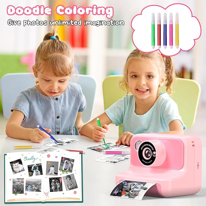 Kids Camera Instant Print, Kids Camera 1080P HD Video Digital Camera, Christmas - Image 6