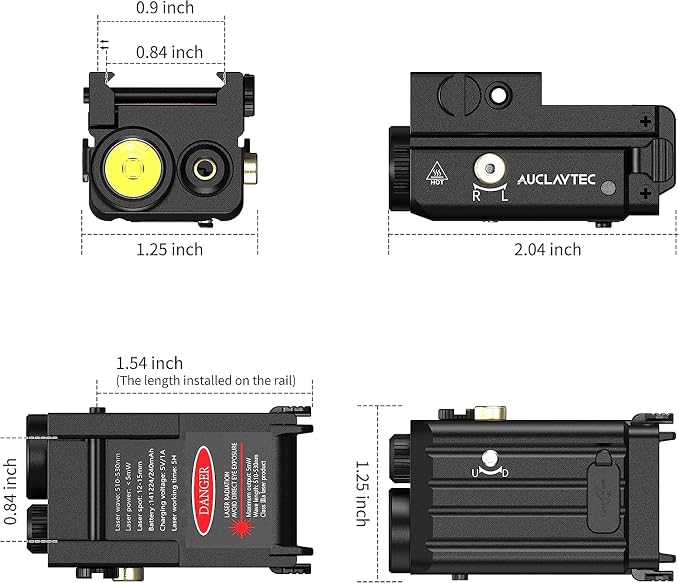 Pistol Light with Red Laser Beam - Image 7