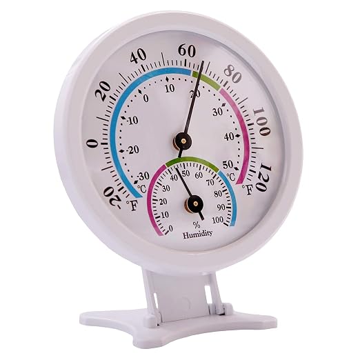 Mini Indoor Thermometer Hygrometer Analog 2 in 1 Temperature Humidity Monitor by LayscoPro