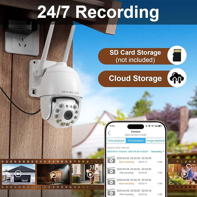Plug-in Cameras for Home Security 4MP HD, Hosafe WiFi Security Cameras Wireless - Image 7